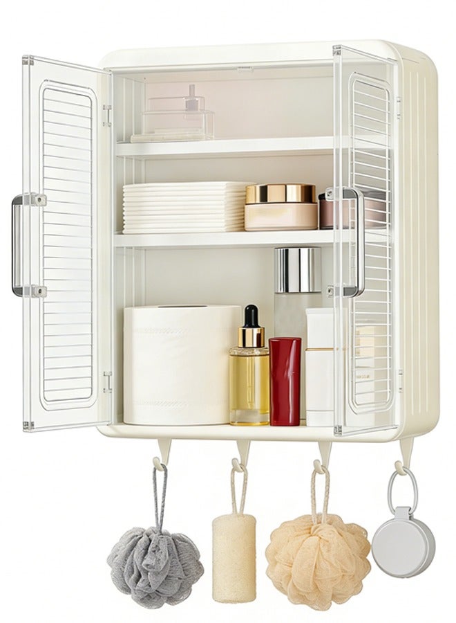 كيرانيكسي خزانة تخزين جدارية، منظم جداري ذو سعة كبيرة، وحدة تخزين جدارية متعددة الوظائف، منظمات وتخزين للحمام، منظمات للعناية بالبشرة لغرفة الزينة، غرفة النوم - Image 1